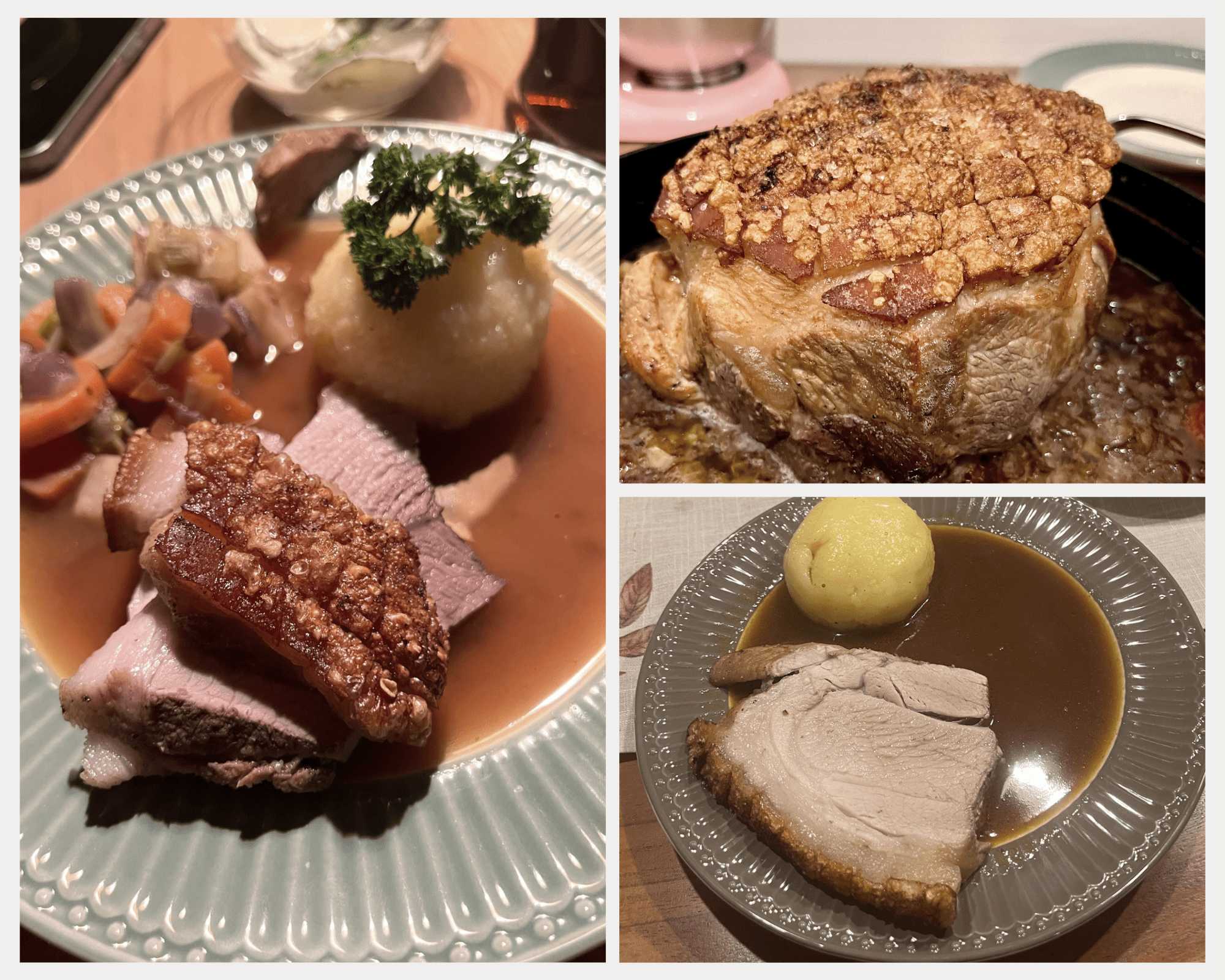 Schweinekrustenbraten mit Dunkelbiersoße